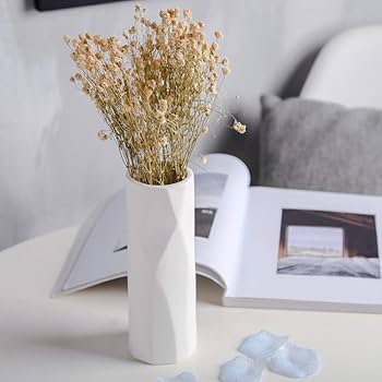 Amazon.co.jp: YHOMBES フラワーベース 北欧 花瓶 陶器 白
